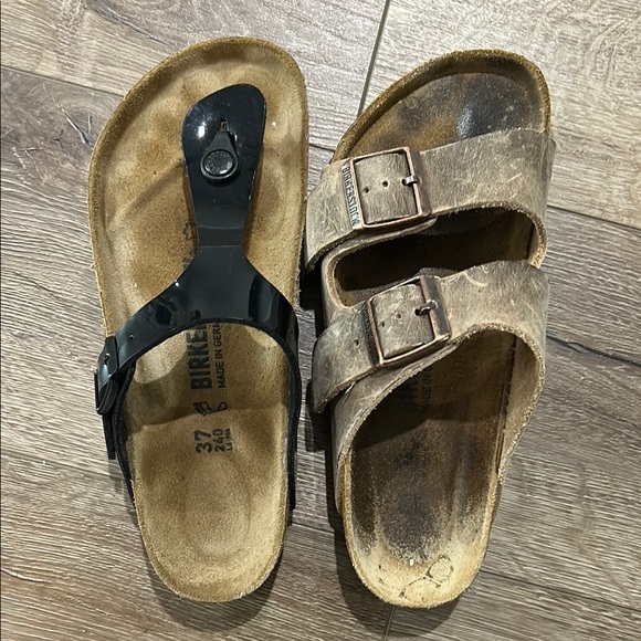 BIRKENSTOCK Arizona Brown Leather Soft Footbed in size 37 - Picture 8 of 12